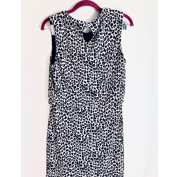 BRITISH!🇬🇧Animal Print Sleeveless Gathered Waist Trending Dress Size 10👗 - Picture 6 of 8